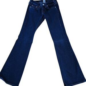 True RELIGION Women's Dark Blue Flared Jeans